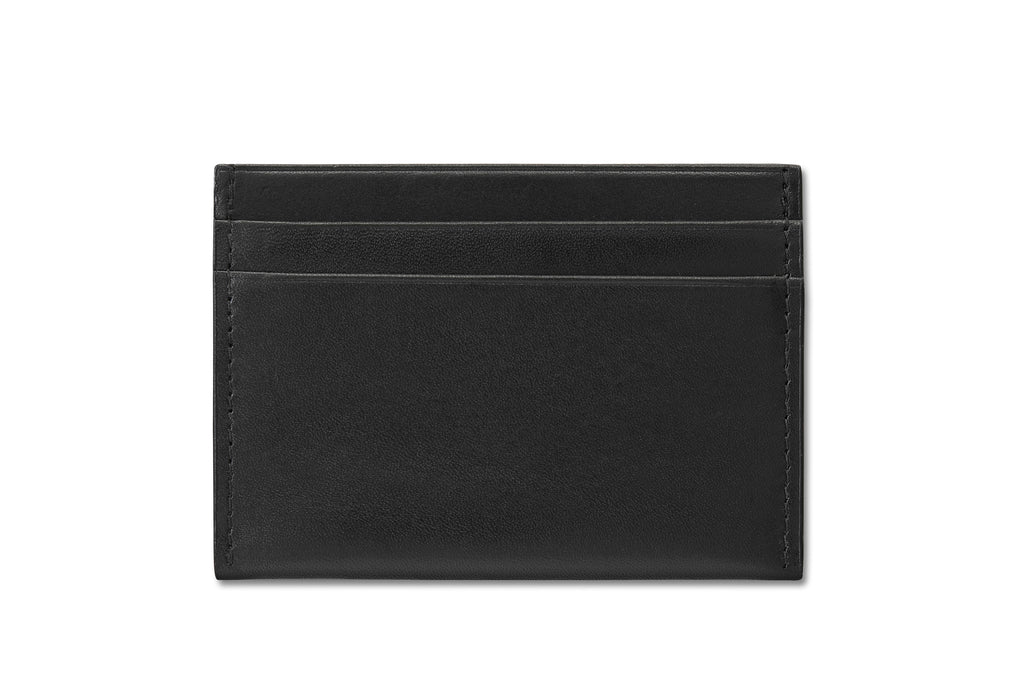 Leather cardholder colour black made from vegetable tanned leather by LWA Studio. 