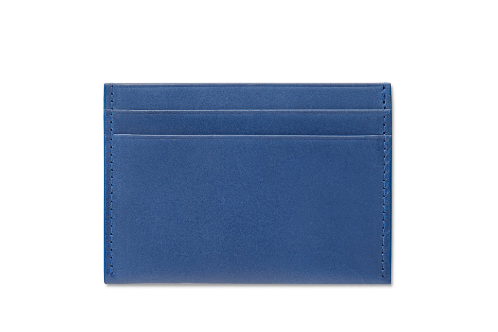 Leather cardholder colour blue made from vegetable tanned leather by LWA Studio.