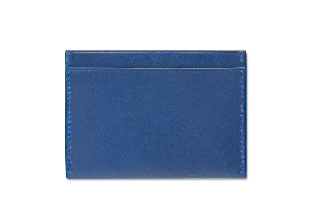 Leather cardholder colour blue made from vegetable tanned leather by LWA Studio.