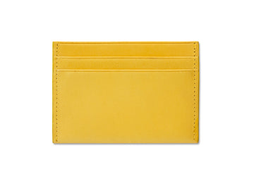 Leather cardholder colour yellow made from vegetable tanned leather by LWA Studio. 