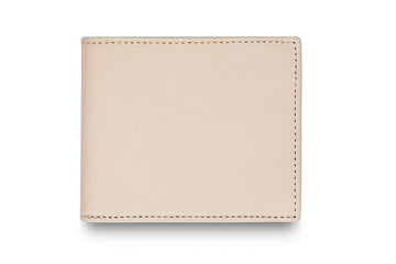 Leather billfold wallet colour natural tan made from vegetable tanned leather by LWA Studio. 